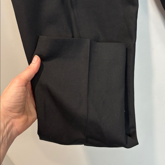 Reiss Blythe Wool Straight Leg Trousers Front Pleat Black Size 10 - Picture 6 of 16